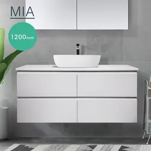 浴室キャビネットPVC MDF合板オーストラリアスタイル最新バスルームキャビネットデザイン壁掛け使用