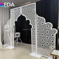 LEDA OEM Art mural doré en acrylique à motif géométrique marocain en forme d'arche, pour Ramadan, décoration de salle de prière et de mosquée, personnalisable, vente en gros
