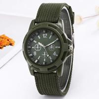 Montres classiques à quartz pour hommes, femmes et enfants, en nylon tressé, pour le sport quotidien en extérieur – Vente en gros usine 2025