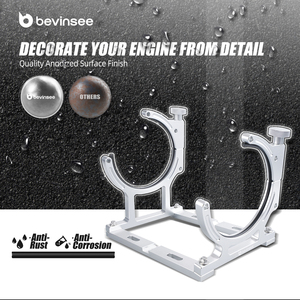 Soporte de Montaje para Automóvil BEVINSEE de 7 Pulgadas, Soporte de Aluminio Anodizado para Sistemas de Óxido <span class=keywords><strong>Nitroso</strong></span> NOS, Soporte para Botella Individual de 10 Libras - Product Image 6