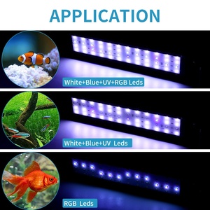 Lámpara LED <span class=keywords><strong>para</strong></span> <span class=keywords><strong>Acuario</strong></span>, Espectro Completo, Iluminación Ajustable <span class=keywords><strong>para</strong></span> Plantas Acuáticas, Hierba y Peceras, Lámpara Rectangular de Plástico PVC - Product Image 3