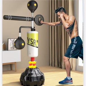 Saco <span class=keywords><strong>de</strong></span> <span class=keywords><strong>Boxeo</strong></span> <span class=keywords><strong>Vertical</strong></span> Multifuncional Ajustable en Altura para Entrenamiento, con Base Giratoria, para Adultos y Niños, <span class=keywords><strong>de</strong></span> PU, para Práctica <span class=keywords><strong>de</strong></span> Velocidad - Product Image 1