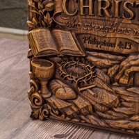 Plaque murale en bois Philippiens 4:13, verset biblique, décoration chrétienne pour la maison, l'église, cadeau