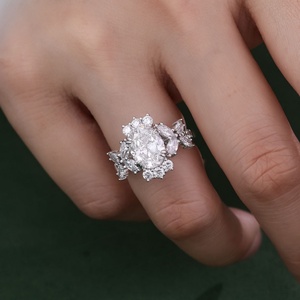 Anillo Personalizado Fino, Certificado IGI, Oro Real de 14K, Anillo de Compromiso con Diamante de Laboratorio, Joyería de Lujo, Anillo con Diamante Cultivado en Laboratorio de Corte Ovalado - Product Image 5