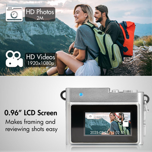 Cámara Digital 1080P CCD Mini con Pantalla, Cámara Deportiva Portátil Vintage para Interiores y Exteriores, Videograbadora Muy Pequeña - Product Image 5