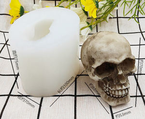 B-2008 Bricolage bougie savon plâtre Artisanat gâteau dector gothique Halloween squelette effrayant crâne Moule En Silicone Pour - Product Image 4