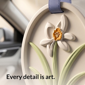 Art Relief Flower Plaster Scented Hanging Ornament <b>Long</b> Lasting Fragrance Slice For <b>Wardrobe</b> Car Home Decor - Product Image 5
