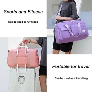 2024 Waterproof Gym Bag Men Women Custom Luxury Travel Duffle Bag Sports Gym Bags With Shoe Compartment
