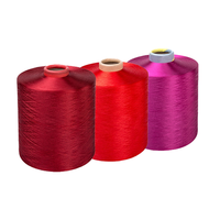Fil de polyester DTY 150d 144f teint en masse WELONG de haute qualité, fil 100% polyester HIM pour le tricot