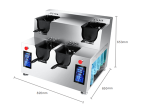 Máquina Wok Comercial de 4 Ollas, Totalmente Automática, en Forma de U, 110V/220V o a Gas, con Tecnología Robótica IA, de Acero Inoxidable, para Catering, SMK-USP-S0 - Product Image 3