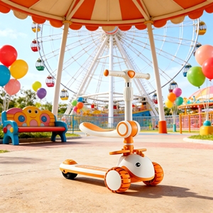 Adjustable Height Modern Children's <b>Scooter</b> <b>3</b>-10 <b>Years</b> <b>Old</b> Foldable Plastic Electronic Outdoor <b>3</b>-Wheel Lightweight Digital Music - Product Image 2