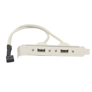 เคสคอมพิวเตอร์ สาย USB 2.0 ด้านหลังสำหรับติดตั้งกับเมนบอร์ด 9 พิน เป็นพอร์ตคู่ สายต่อขยายสำหรับเดสก์ท็อปแบบตัวเมีย - Product Image 1