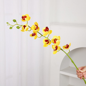 Fleur artificielle d'orchidée Phalaenopsis, tige de 92 cm, fleur de 7 cm, plastique PP, longue tige, décoration de vase pour la maison - Product Image 3