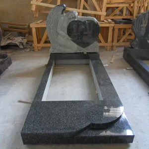 Customized China Absolute Black Granite Russian Style Tombstone Monuments