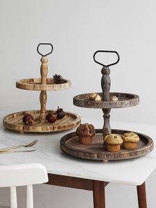 Raccomandazione di vendita calda display vintage <span class=keywords><strong>torte</strong></span> da dessert rotonde <span class=keywords><strong>in</strong></span> <span class=keywords><strong>legno</strong></span> stand cucina di casa vassoio rotondo decorativo <span class=keywords><strong>per</strong></span> torta da dessert - Product Image 6