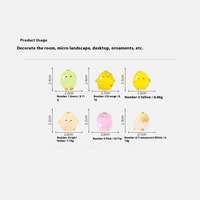 En gros Personnalisé Micro Paysage Créatif Mignon Lumineux Orange Fruits Poulet Jardinage Ornement Accessoires Ornement De Bureau