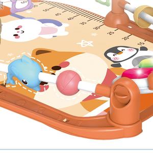Tapis rampant <span class=keywords><strong>pour</strong></span> bébé en coton avec motif de dessin animé suspendu ajouter des garde-corps activité musique tapis de sol jouer au <span class=keywords><strong>piano</strong></span> jouets <span class=keywords><strong>pour</strong></span> bébé - Product Image 3