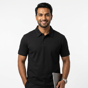 T-shirt homme années 50, 100 % coton, coupe ample à épaules tombantes, avec poche, anti-plis, imprimé, pour l'été - Product Image 1