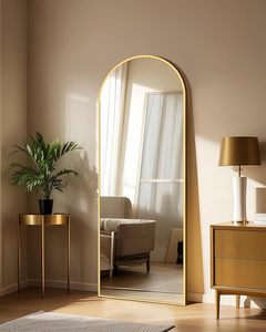 Soporte <span class=keywords><strong>de</strong></span> espejo <span class=keywords><strong>de</strong></span> suelo arqueado <span class=keywords><strong>de</strong></span> longitud completa moderno <span class=keywords><strong>de</strong></span> 58 "x 19", cristal negro, inclinación grande <span class=keywords><strong>para</strong></span> dormitorio y sala <span class=keywords><strong>de</strong></span> estar, reflejo <span class=keywords><strong>de</strong></span> <span class=keywords><strong>cuerpo</strong></span> completo - Product Image 2