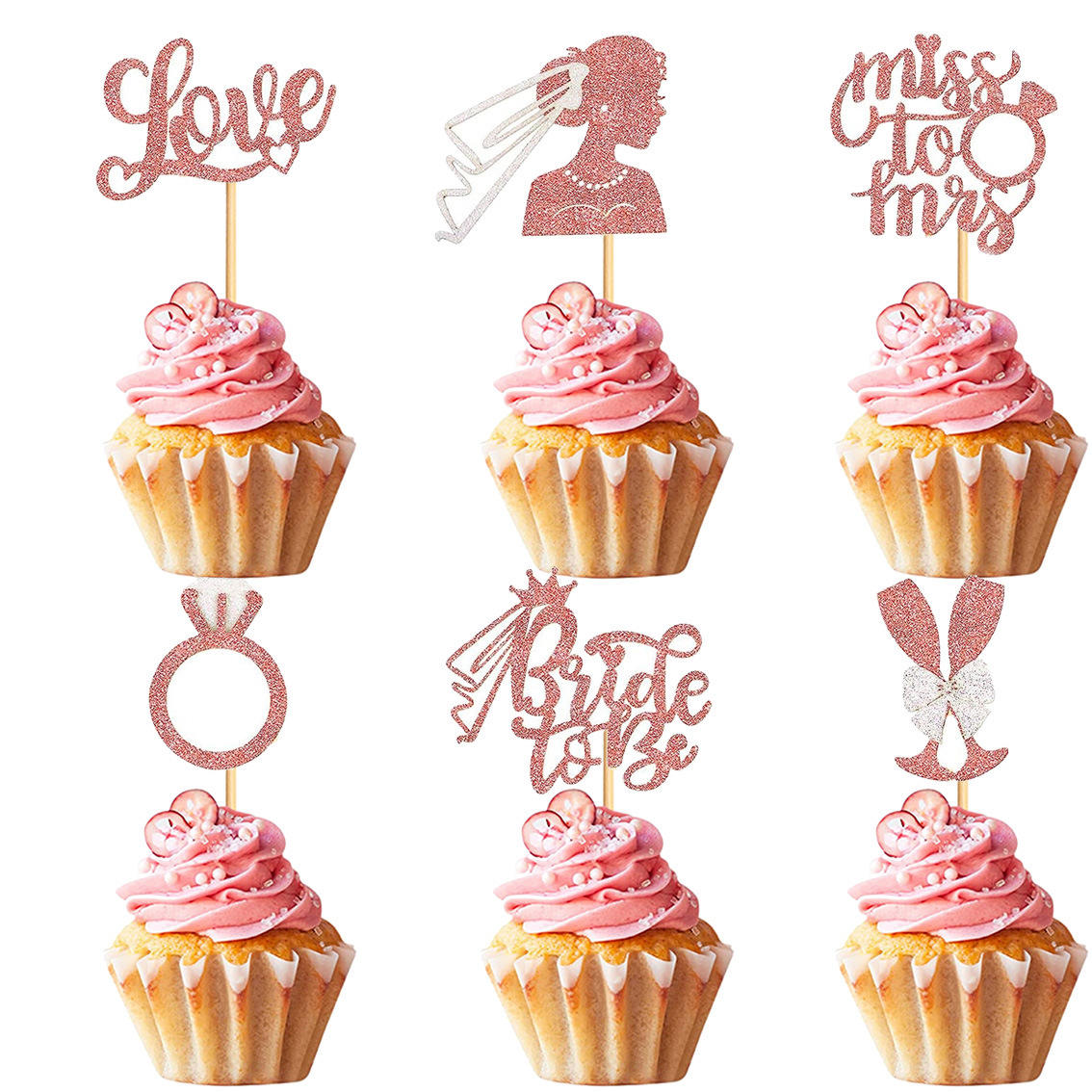 Suzile 200 Pcs 2-Inch Round Acrylic Cake Toppers - Clear DIY Cupcake Decorations