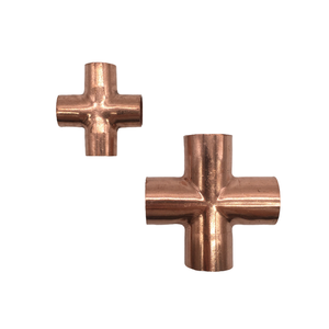 Raccords en cuivre en gros croix 7/8in 4 voies plomberie <span class=keywords><strong>gaz</strong></span> eau huile tuyau fin alimentation égale - Product Image 2