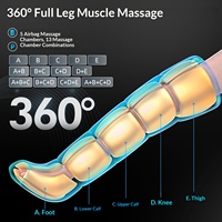 Masseur pour les pieds et les jambes chauffant, bottes de compression d'air à 5 chambres, récupération personnalisée CE AS ALL STAR