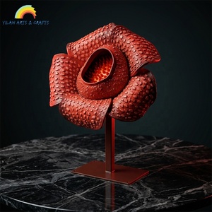 Escultura de <span class=keywords><strong>Flor</strong></span> de la Muerte (Rafflesia Arnoldii) de Fibra de Vidrio para Decoración de Parques Temáticos, Ambiente Artístico de Selva Tropical Simulada - Product Image 2