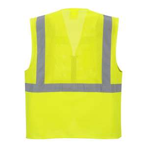 PORTWEST - C496YERXS Madrid Executive Chaleco amarillo de malla-EAN 5036108296903 ROPA DE TRABAJO DE LA 2017 - Product Image 2