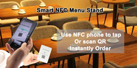 Tarjeta de Menú NFC con Impresión a Todo Color en Acrílico NTG 213 para Reseñas de Google