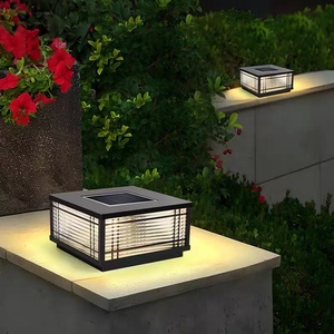 โคมไฟเสาพลังงานแสงอาทิตย์แบบทันสมัย + หลอดไฟสำหรับ E27วิลลาโคมไฟเสาประตูโคมไฟกลางแจ้งโคมไฟเสา - Product Image 5