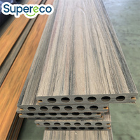 Revêtement de sol extérieur en composite bois-plastique (WPC) imperméable pour piscine et jardin, haute qualité