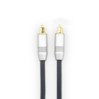 Câble audio numérique Toslink à paire torsadée plaqué or 24 carats de haute qualité, blindage tressé, gaine en PVC, HDTV, home cinéma