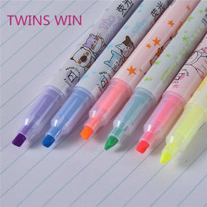 Buena calidad de papelería regalo promocional de alta calidad perfumada brillo resaltador pluma de gel brillo bolígrafos de plástico juegos 007 - Product Image 2