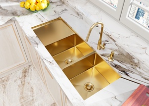 Meiao handmade 304 thép không gỉ bồn rửa nhà bếp với <span class=keywords><strong>drainer</strong></span> Board hình chữ nhật Bát đôI nhà máy trực tiếp undermount - Product Image 6