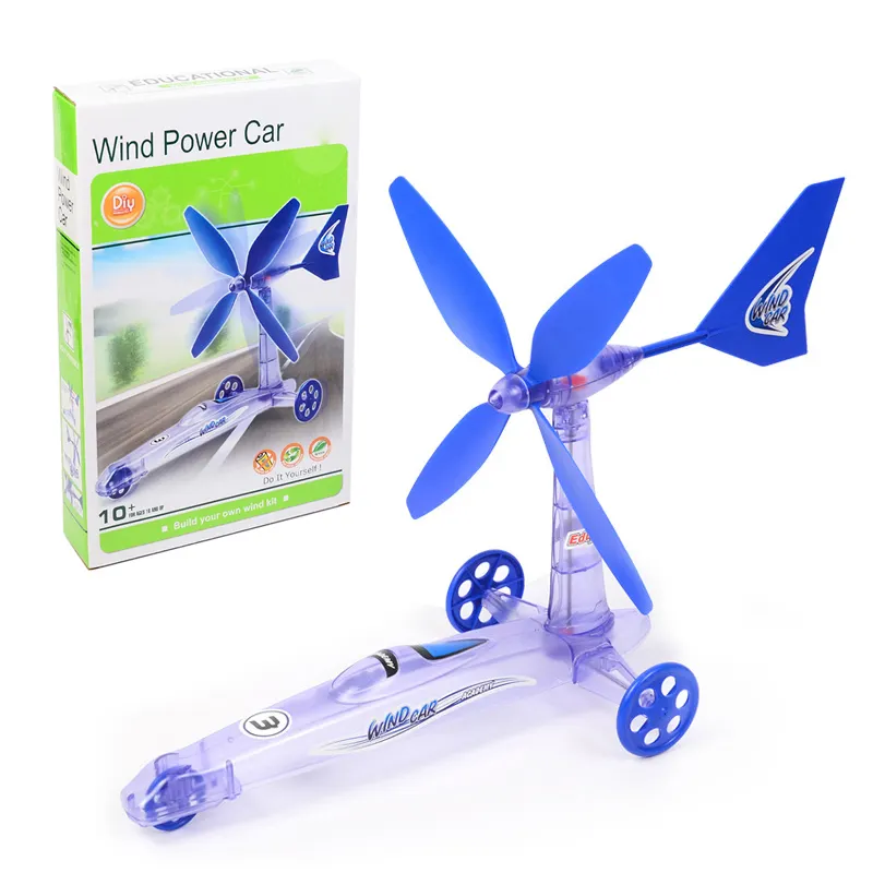 Hot Manual Production Green Wind Energy Power Car Model Toy For School Teaching Tool