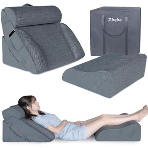 Almohada <span class=keywords><strong>para</strong></span> piernas con velcro, lado largo, 4 Uds., cama ortopédica <span class=keywords><strong>para</strong></span> dormir, almohada de <span class=keywords><strong>cuña</strong></span>, poscirugía <span class=keywords><strong>para</strong></span> cuello, espalda, pierna, alivio del dolor, <span class=keywords><strong>reflujo</strong></span> ácido - Product Image 1