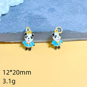 Alta calidad 3D esmalte Panda pez delfín pingüino encanto colgantes para DIY joyería hacer accesorios mujeres niñas - Product Image 3