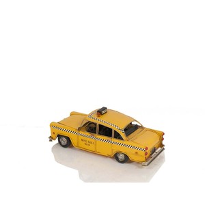 HMS 13 \ "antica imitazione NYC Taxi scultura in metallo giallo dipinto a mano in lega di fusione placcata in smalto duro - Product Image 1