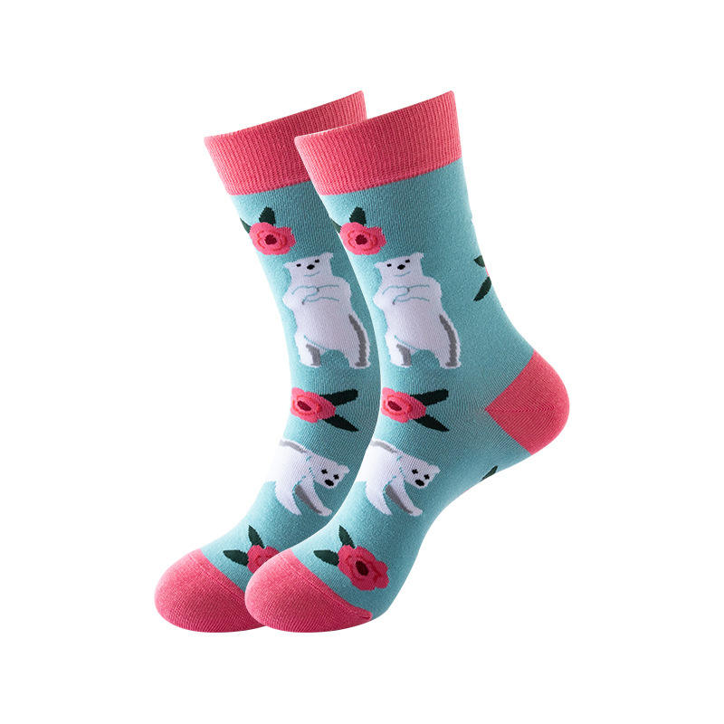 Xianghui Wholesale Autumn and Winter Original Fall Geometric Animal Creative High Quality Colorful Crew Unisex Fashion Socks