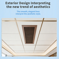 Grille de ventilation décorative en PVC pour plafond, à lames réglables, de bonne qualité OEM, marron, avec filtre pour retour d'air CVC