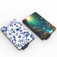 Porte-cartes de visite personnalisé CardHoda en alliage d'aluminium, pliable 6 pouces, découpé, anti-RFID, multifonction, sans fermeture