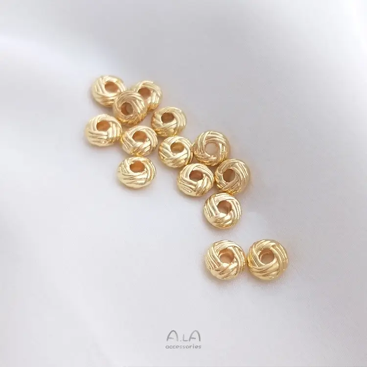 Manufacturer's Customized Wholesale Jewelry Making Spacer Beads 3x6mm Coil Knot Loose Bead