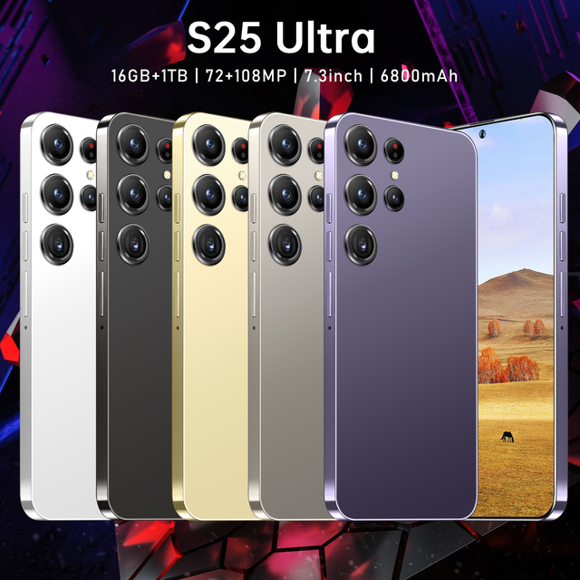 High Quality Original S25 Ultra 5G Smartphone 16GB+1TB Android 14 7.3Inch HD Unlocked Cellphone Muti-language Support