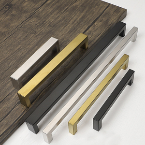 Hot Style Competitive Price Wood Furniture Modern Kitchen Cabinet <strong>Door</strong> Square Stainless Steel Handle - Product Image 1