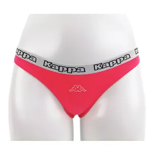 Großhandel Frauen Unterwäsche Tangas Custom Brand Logo Hochwertige Baumwolle Coral Red Damen Dessous