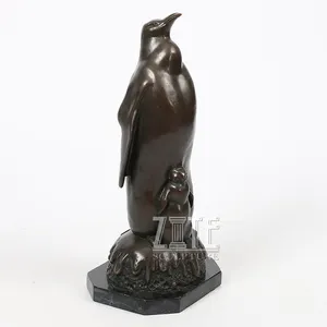 Hot Casting Garden Outdoor Decorative Animal Statue Bronze Penguin Sculpture