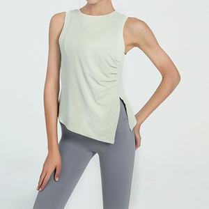 Gilet de sport sans manches fin d'été pour femmes, vêtements de sport, haut de course, ample, coupe ajustée, séchage rapide, gilet de yoga - Product Image 3