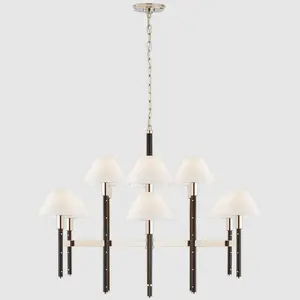 American Minimalist Design Dining Room Hanging Lights With Shades Brass Pendant Lamp Ceiling Radford Large Two Tier Chandelier