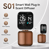 Diffuseur d'arômes sans eau S01 à commande par application, diffuseur d'huiles essentielles mural, diffuseur d'arômes à brancher pour le bureau