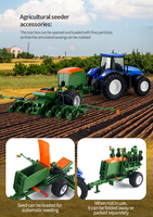 Tracteur RC agricole 4x4 en métal 6 canaux 1:24 avec éclairage, prêt à l'emploi